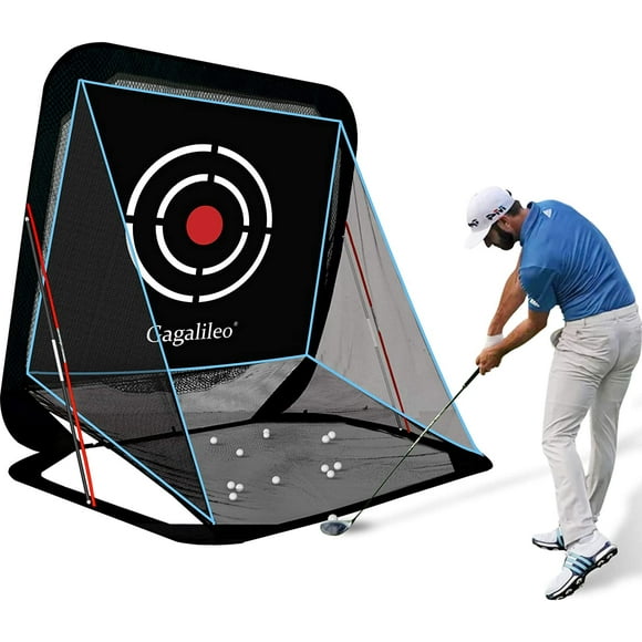 Golf Practice Nets Pop Up Golf Net | Golf Hitting Nets for Backyard | 8'X7'X7' | Black | Galileo Sports