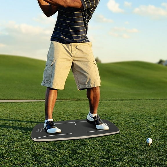 Golf Pressure Balance Plate, Rectangular Wood with Sandpaper Grip Surface, Anti-Slip Base, Improves Stability and Performance, Ideal for Enhancing Golf Swing