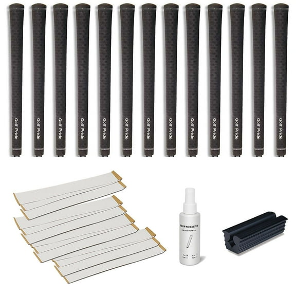 Golf Pride Tour Velvet Jumbo Golf Grip Kit (with 13 Grips, Tape, Solvent, Vise Clamp)