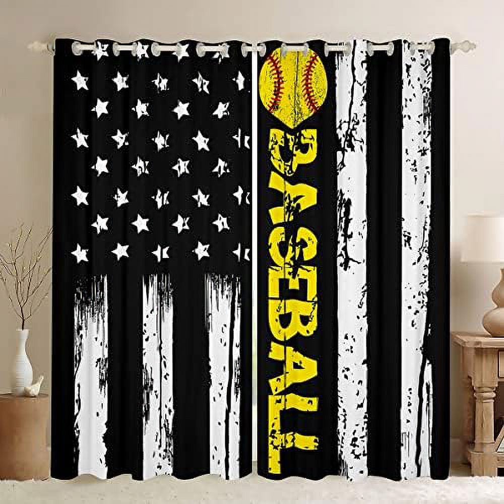 Golf Print Curtains Black Camo Blackout Curtains Kids Boys Teens Camouflage Curtains & Drapes