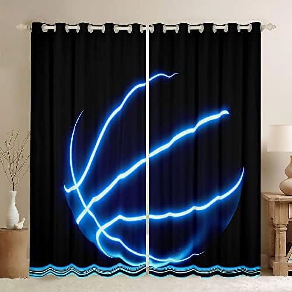 Golf Print Curtains Black Camo Blackout Curtains Kids Boys Teens Camouflage Curtains & Drapes