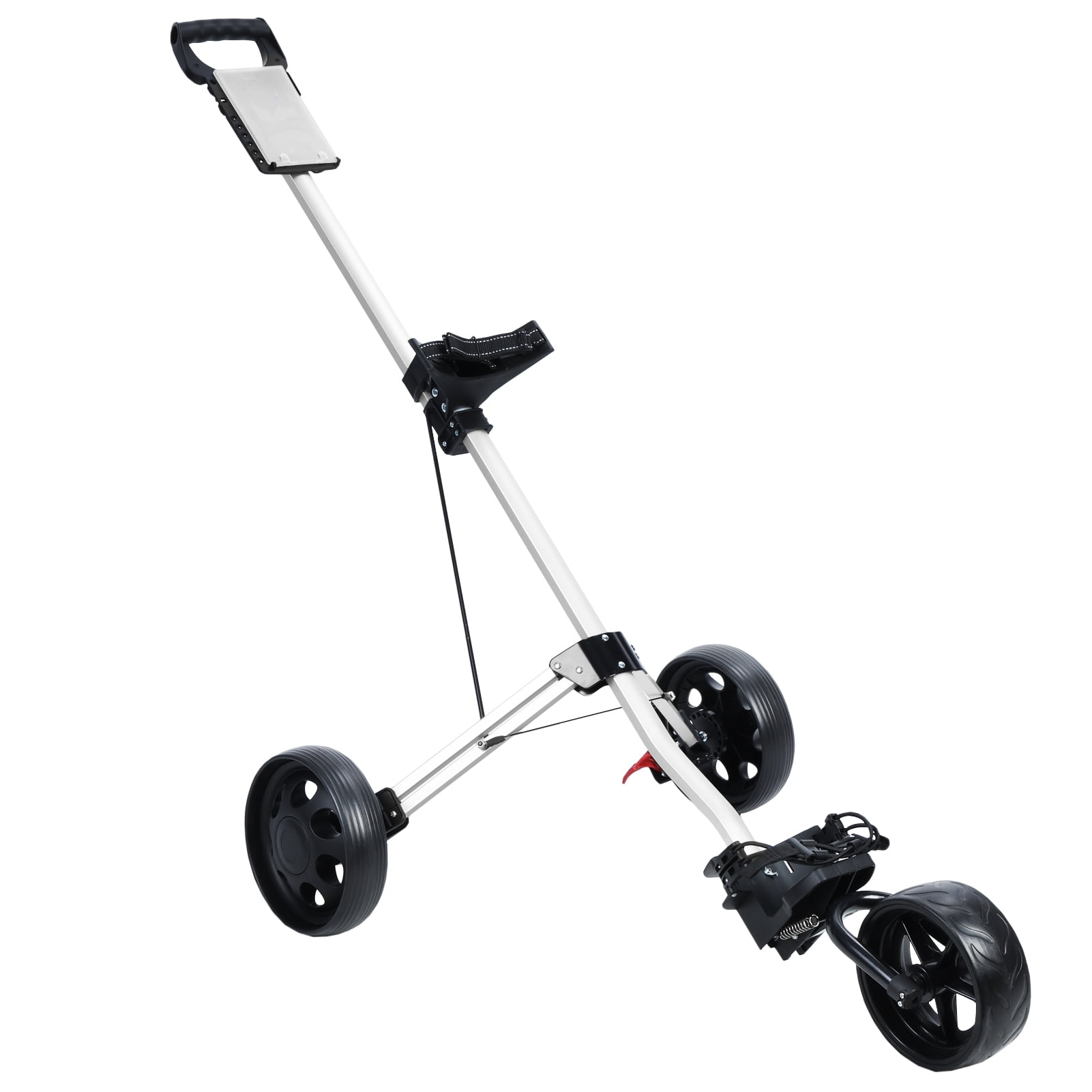 Golf Push Cart, 3 Wheel Golf Push Cart, Foldable Walking Golf Cart with ...