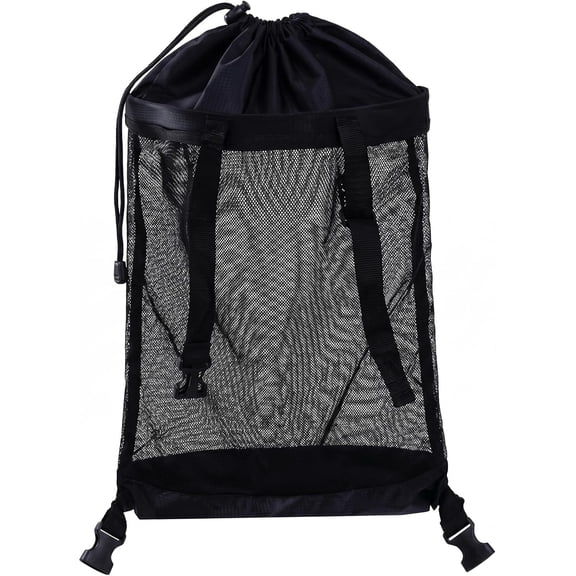 Golf Push Cart Bag Storage Mesh Organizer, Quick Install Fold-Compatible Accessory, Black