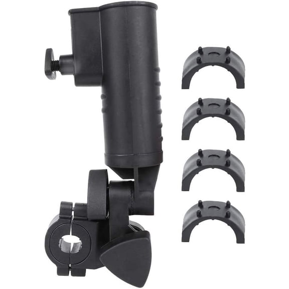 Golf Push Cart Umbrella Holder,Universal Heavy Duty Adjustable Golf Cart Umbrella Clip Mount for Push Carts, Compatible with Bag Boy Accessories, Golf Umbrella Stand Bracket for Sport Mobility Scoote