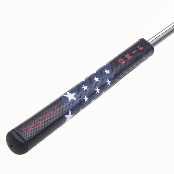 Golf Putter Grip, Premium PU Leather Star Pattern Golf Club Grips, Non-Slip Lightweight Golf Handle Replacement, Comfortable Tacky Feel, 10.5 Inches D#003 Black