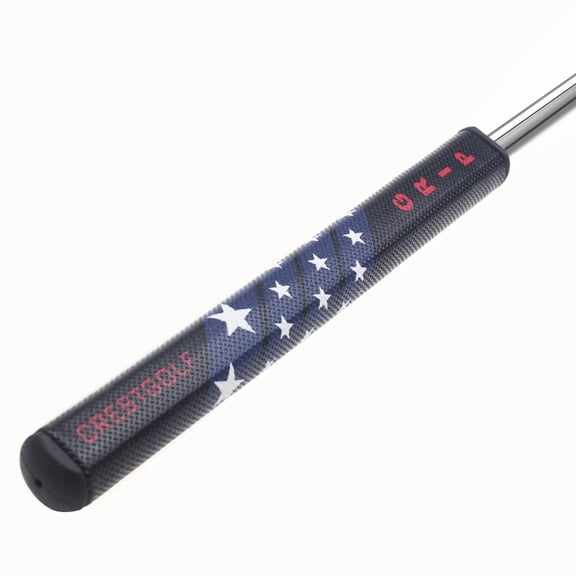 Golf Putter Grip, Premium PU Leather Star Pattern Golf Club Grips, Non-Slip Lightweight Golf Handle Replacement, Comfortable Tacky Feel, 10.5 Inches E#003 Black