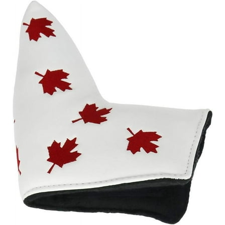 Golf Putter Head Cover Headcover Red Maple Leaf Design Fit All Brands