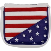 Golf Putter Head Cover Magnetic Mallet Putter Cover with USA Stars Stripes for Scotty Cameron Odyssey Putter Cover