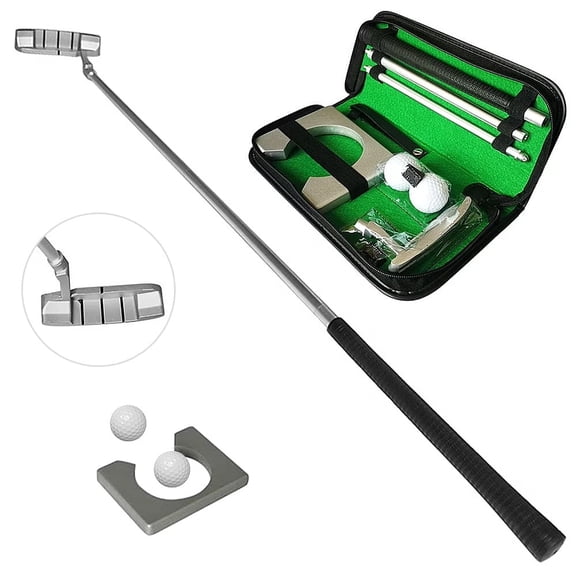 Golf Putter Set with 2 Balls Putting Cup for Travel Indoor Putting Practice Portable Putter Kit Fits for Right Handed