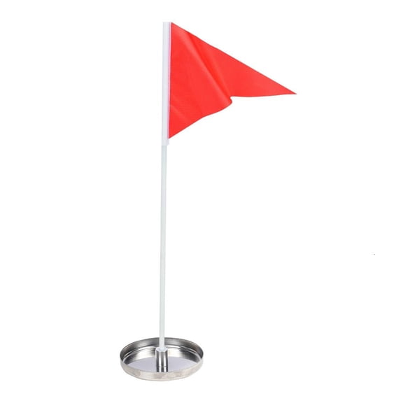 Golf Putting Cup and Flag Stainless Steel Practice Golf Cup Small Red Flag Golf Practice Equipment Flag Holder