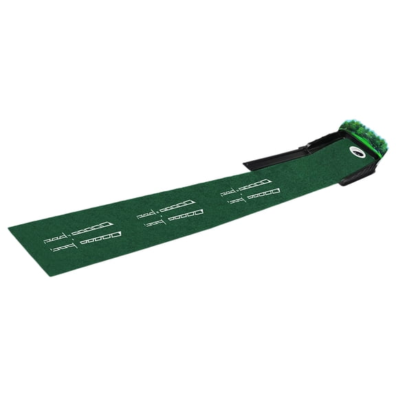 Golf Putting Mat with Automatic Balls Return, Practice Putting Green with Direction Line for Indoor/Outdoor Training