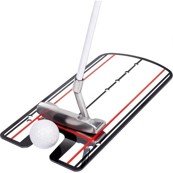 Golf Putting Mirror, 12.2"x5.7" Acrylic Alignment Putting Training Aids for Consistency & Accuracy, Putting Trainer for Golfer Align Eyes, Body, Putter Face, Golf Training Aid Equipment