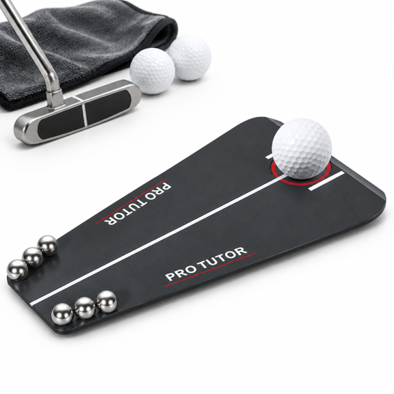 Golf Putting Tutor Aid for Putter Face Alignment and Stroke Practice