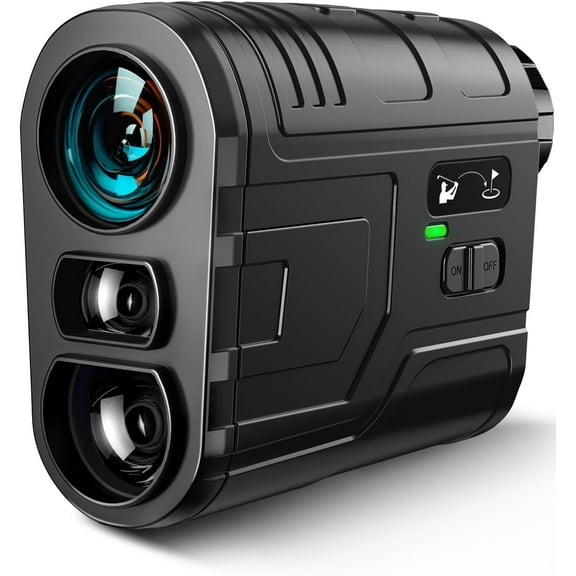 Golf Range Finder with Slope, Switch for Tournament, 1200 Yards Rechargeable Laser Rangefinder, 7X Magnification, Flag Lock Vibration, Distance Measuring Device Accessory for Men