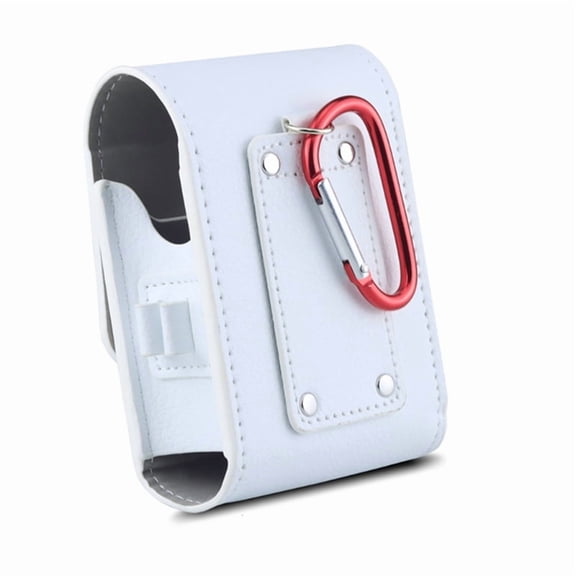 Golf Rangefinder Carrying Case Golf Devices Waist Pack Protection Mini Sturdy PU Rangefinder Bag with Buckle White,1 x Rangefinder Storage Case,White
