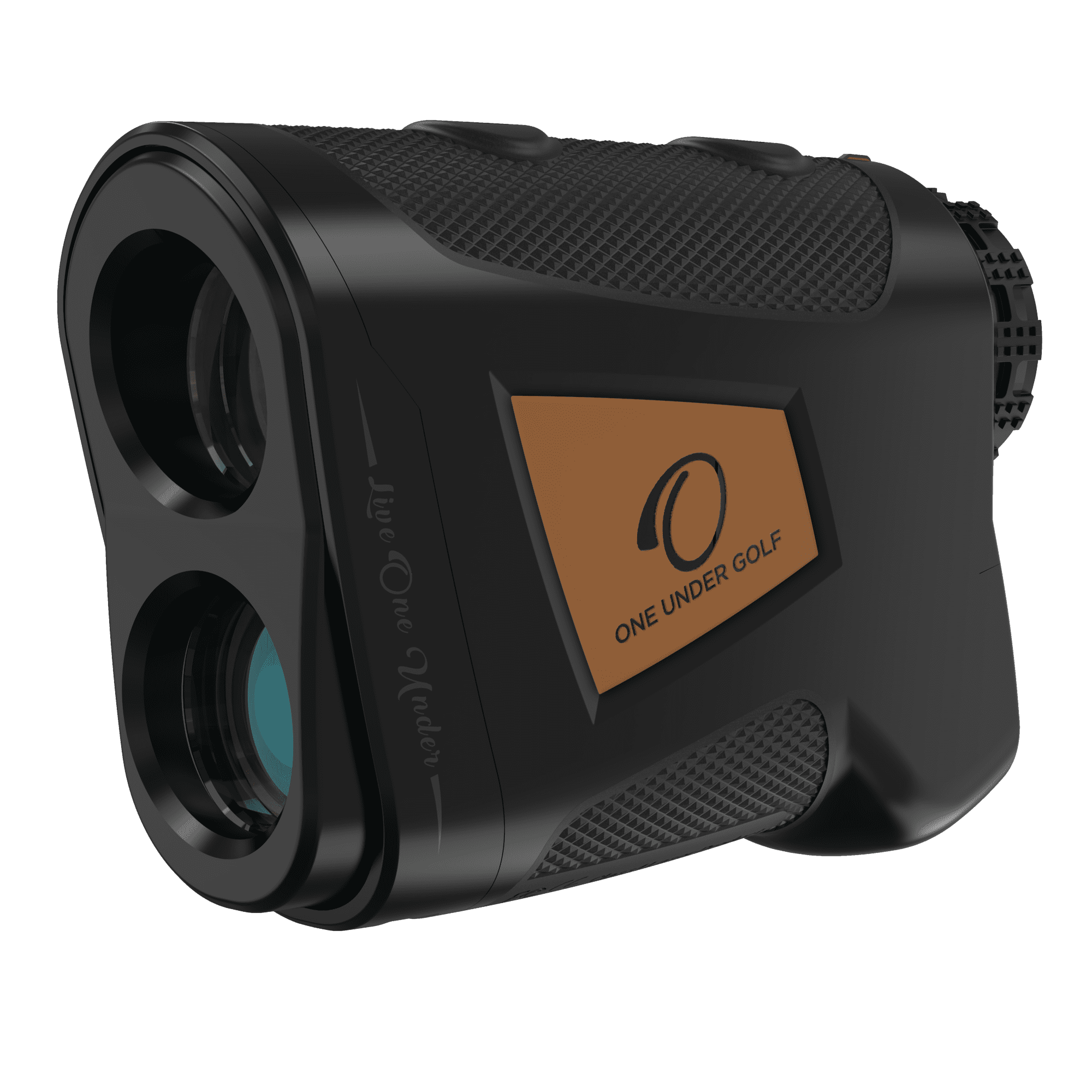 Golf Rangefinder by One Under Golf- Sleek Design with Built In Magnet Locks on Cart Rail, Slope Compensation ON/Off, Jolt Vibration + Flag Lock Technology, 6X Magnification up to 800yds (Black)