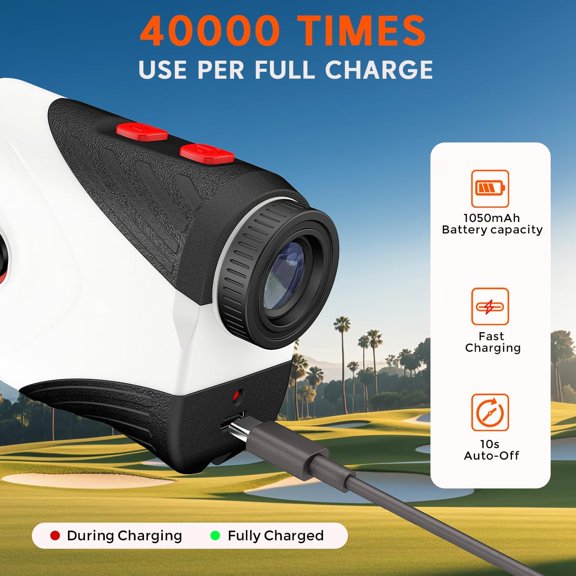 Golf Rangefinder with Slope,1200 Yards Laser Range Golfing,7X Magnification,Flag Lock Vibration,Rechargeable Range Finders with Magnet Stripe,Continuous Scan Mode,High Precision Measurement.