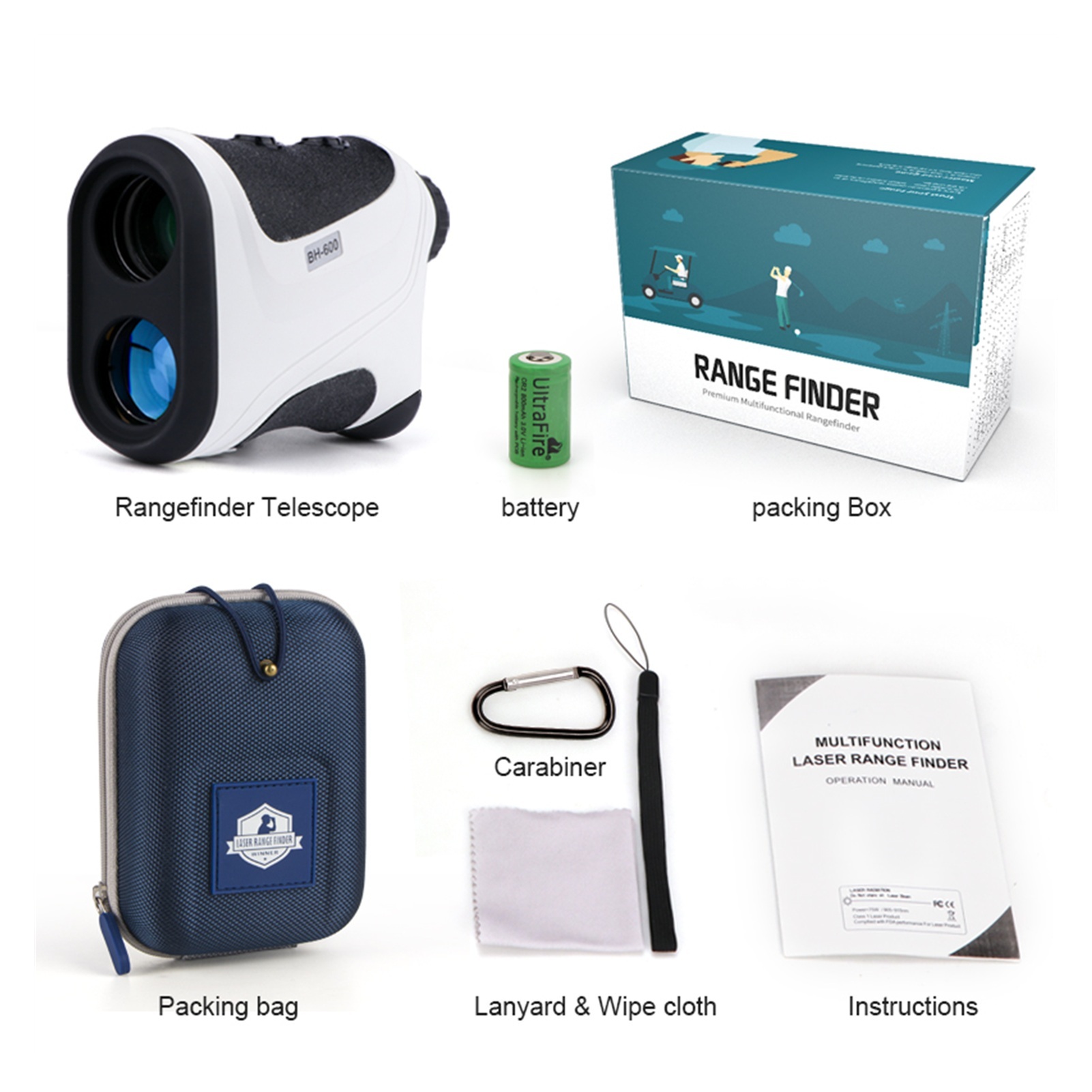 Golf Rangefinder With Slope Adjust 600M Distance Meter Telescope ,High