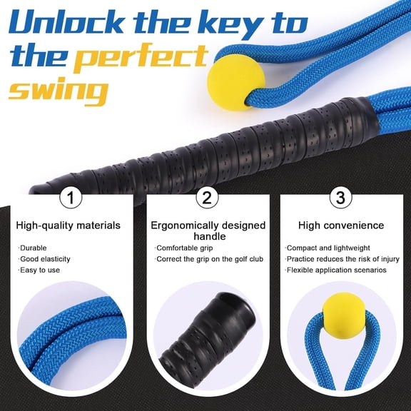 Golf Rope Swing Trainer with Weighted Ball and Arm Band for Indoor Warm-Up and Swing Correction