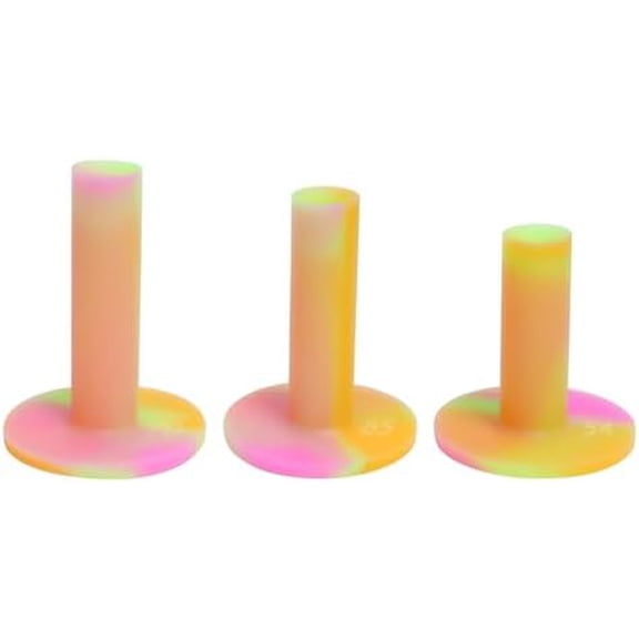 Golf Rubber Tees Holder Set, Mixed Size Durable and Hight Elastic Driving Range Tees, Colorful Golf Tees for Golf Practice Mat (3Pcs Multicolor Golf Tee)$$Sport & Recreation Other