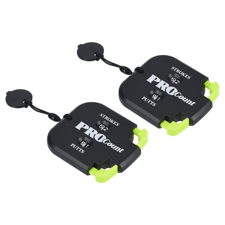 Golf Score Counter 2 Digits Scoring Keeper Mini Golf Shot Stroke Counter, Black Green, 2 Pack