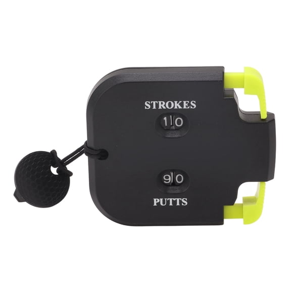 Golf Score Counter Plastic 2 Digits Stroke Putts Counting Clicker with Auxiliary Zeroing Function For 2 Players Black Body Green Press