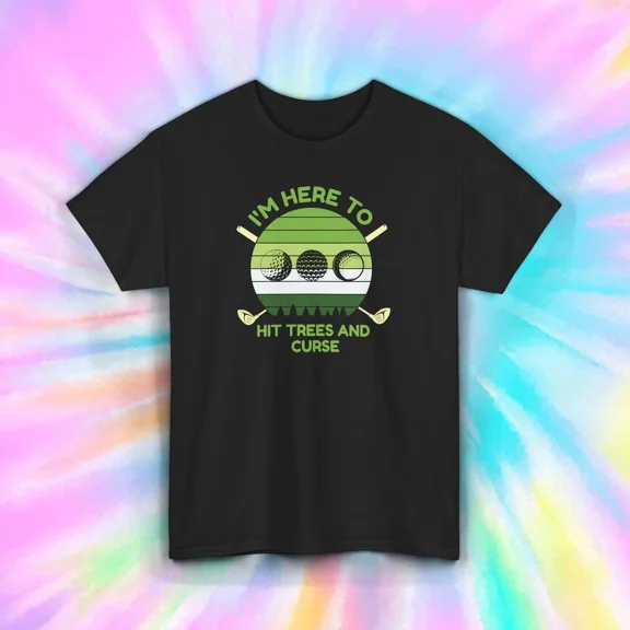 Golf Shirt Hit Trees And Curse Funny Golfer Gift Weekend