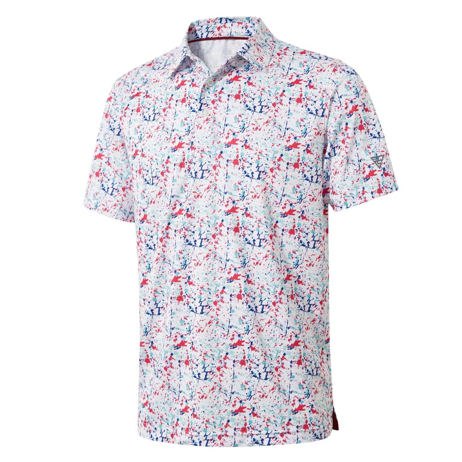 Men's Short-Sleeve Printed Golf Shirt - Casual Summer Style, 100% Polyester main image 0