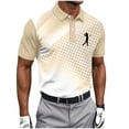 thumbnail image 1 of Golf Shirts For Men Printed Short Sleeve Button Collar Pullover Casual Summer Shirt For Course Practice Office Leisure Travel And Weekend Wear, 1 of 7