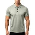 thumbnail image 1 of Golf Shirts For Men Short Sleeve Lapel Button Polos-Collared Texture Tops Casual Moisture Wicking Polos Shirt (3XL, Green), 1 of 9
