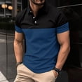 thumbnail image 1 of Golf Shirts for Men Color Block Pollover Men's Polo Shirts Short Sleeve Heathy Moisture Wicking Casual Collared Shirts Button Down with Pockets Polo T Shirts for Men, 1 of 5