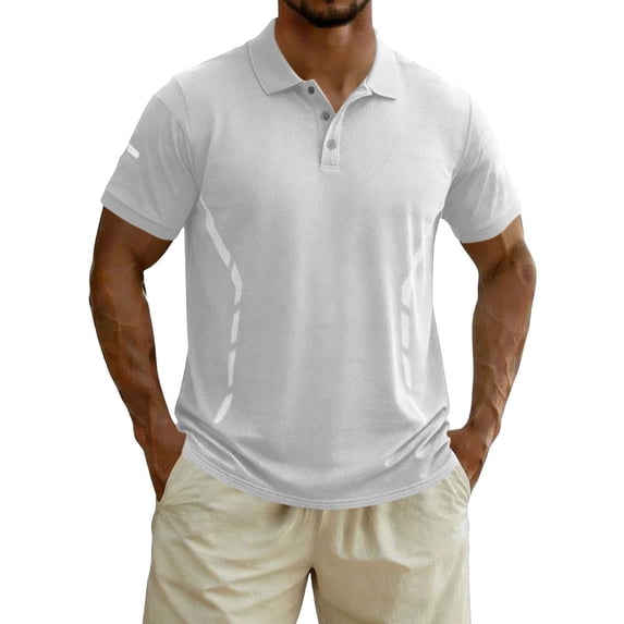 Golf Shirts for Men Big & Tall M-5X Plus Size Short Sleeve T-Shirts Mens Pullover Button Collared Stretchy Breathable Athletic Workout Tees Tops