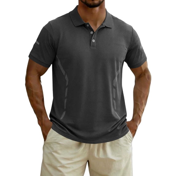 Golf Shirts for Men Big & Tall M-5X Plus Size Short Sleeve T-Shirts Mens Pullover Button Collared Stretchy Breathable Athletic Workout Tees Tops