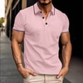 thumbnail image 1 of Golf Shirts for Men Business Casual Short Sleeve Tshirts Shirt Mens Casual Solid Color Pullover Button Collared Breathable Athletic Workout Tees Tops, 1 of 6