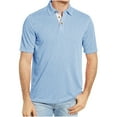 thumbnail image 1 of Golf Shirts for Men Business Casual Short Sleeve Tshirts Shirt Mens Pullover Button Collared Solid Color Breathable Going-Out Work Tees Tops, 1 of 7