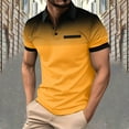 thumbnail image 1 of Golf Shirts for Men Casual Short Sleeve Tshirts Shirt Mens Pullover Button Collared Gradient Printed Breathable Lapel Athletic Workout Tees Tops, 1 of 5