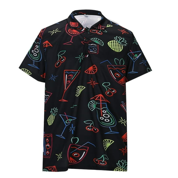 Golf Shirts for Men Funny Polo Vintage Striped Color Blocked Mens Golf Polo Green Contrast Collar Polo T Shirts Slim Fit Basic Golf Shirt