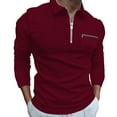 thumbnail image 1 of Golf Shirts for Men,Mens Golf Shirt,Men Solid Color Pocket Long Sleeves Flip Collar Fashion Golf Shirt,Shirt for Men, 1 of 5