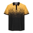 thumbnail image 1 of Golf Shirts for Men Pullover Button Collared Short Sleeve T-Shirts Mens Casual Gradient Printed Stretchy Slim Breathable Going-Out Workout Tees Tops, 1 of 4