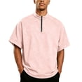 thumbnail image 1 of Golf Shirts for Men Quarter Zipper Relaxed Fit Drop Shoulder Summer Tee Classic Breathable Comfy Solid Workout Casual Tops, 1 of 7