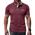thumbnail image 1 of Golf Shirts for Men Short Sleeve Business Casual Tshirts Shirt Mens Pullover Button Collared Plaid Printed Breathable Athletic Workout Tees Tops, 1 of 8