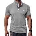 thumbnail image 1 of Golf Shirts for Men Short Sleeve Business Casual Tshirts Shirt Mens Pullover Button Collared Plaid Printed Breathable Athletic Workout Tees Tops, 1 of 8