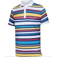 thumbnail image 1 of Golf Shirts for Men Short Sleeve Recycled Polyester Moisture Wicking Dry Fit Performance Print Polo Shirt XL, 1 of 8