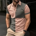 thumbnail image 1 of Golf Shirts for Men Short Sleeve Tees Tops Mens Casual Color Block Pullover Button Collared Breathable Slim Athletic Workout Tshirts Shirt, 1 of 3