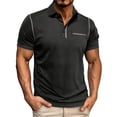 thumbnail image 1 of Golf Shirts for Men Short Sleeve Tshirts Shirt Mens Business Casual Solid Color Pullover Button Collared Breathable Going-Out Athletic Tees Tops, 1 of 8