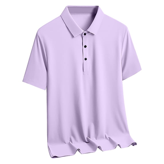 Golf Shirts for Men Sun Protection Summer Cool Ice Silk Short Sleeve T-Shirt Solid Color Tennis Sports Tops