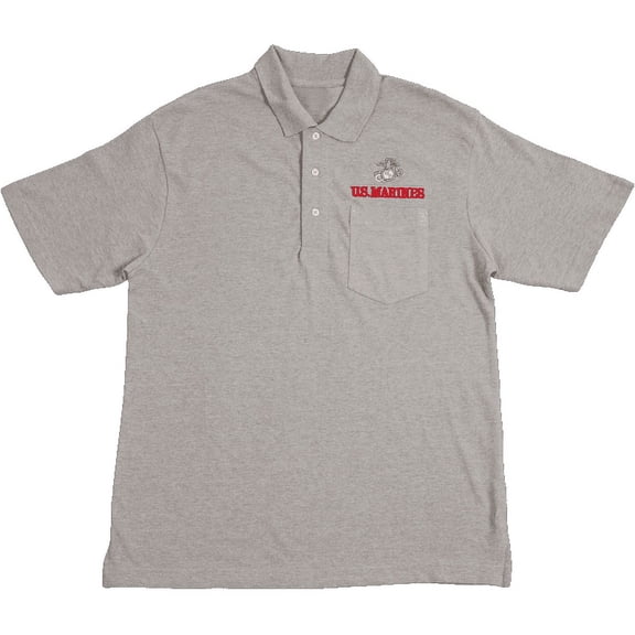 Golf Shirts with pocket - Marines - Heather