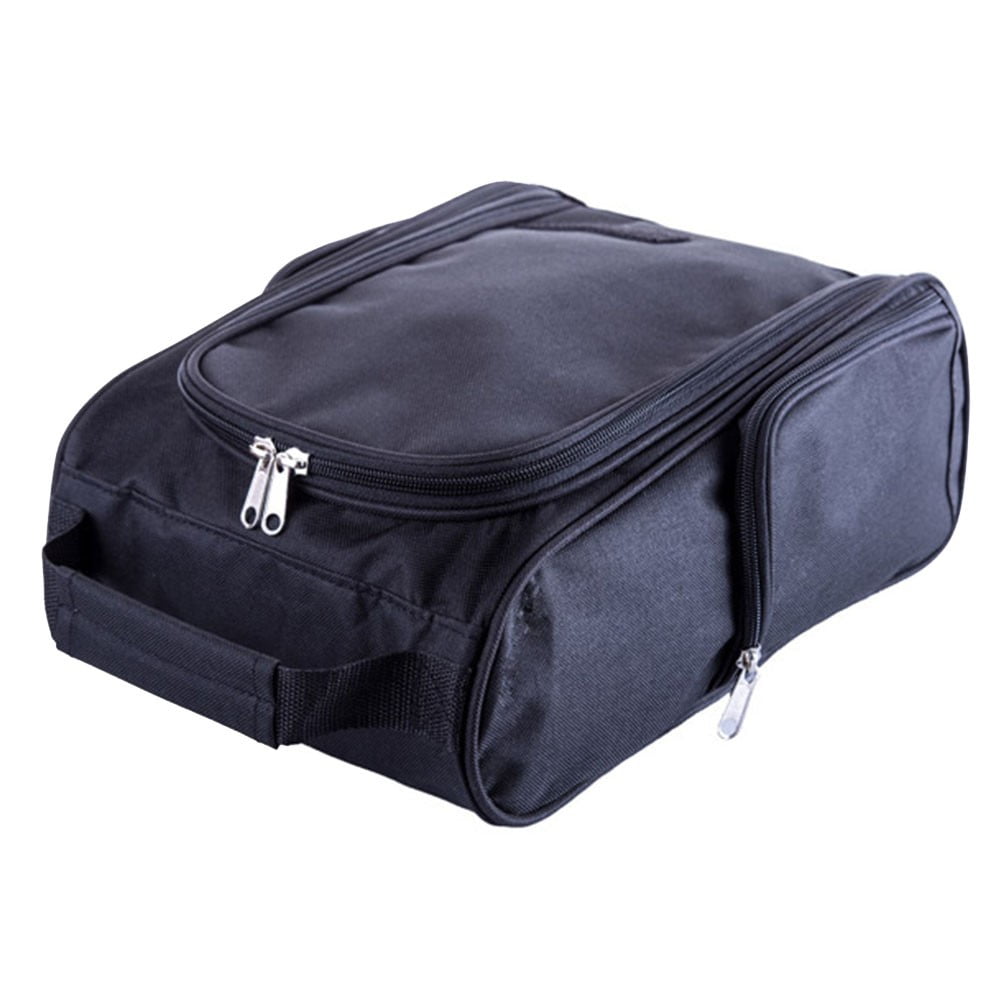 Golf Shoe Bag Portable Dust-Proof Sports Bag with Side Pockets 600D Oxford Cloth Wear-Resistant Case