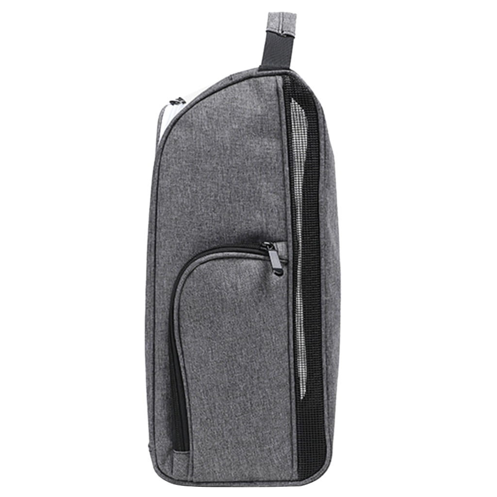 Golf Shoe Bag with Ventilation & Outside Pocket Travel Shoes Pouch Golf Shoe Carry Tote Bag Zippered Sport Shoes Bag