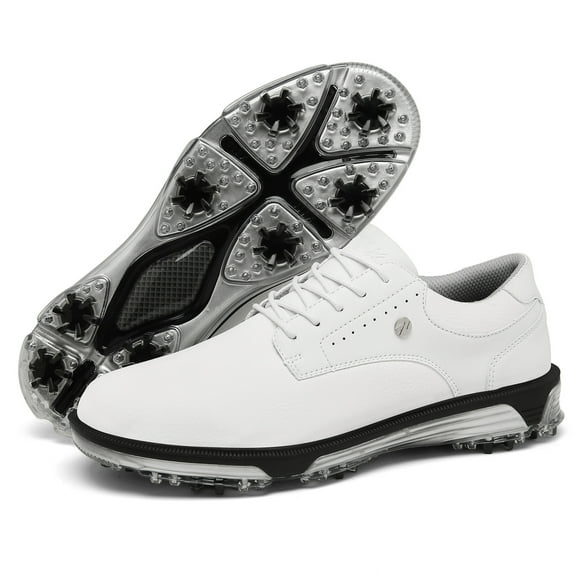 Golf Shoes Men with Spikeless Outdoor Golf Walking Sport Training Size 40-45 White